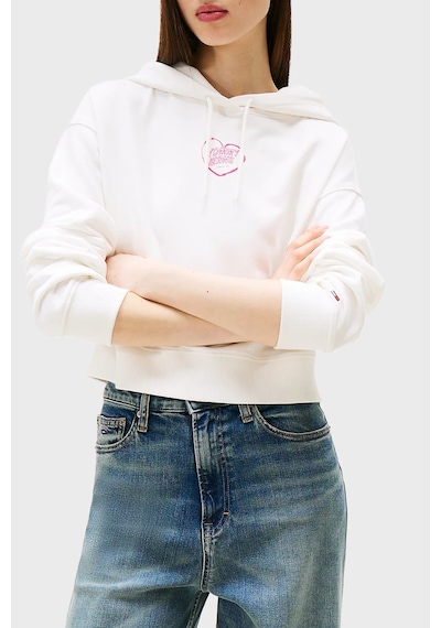 Tommy Jeans Bayan Sweat Dw0dw21408 Ybl Beyaz Beyaz