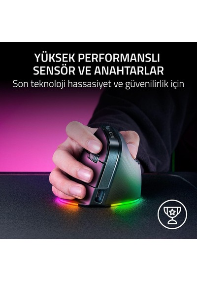 Pro Click V2 Vertical - Sağ Elini Kullanan Kullanıcılar İçin Dikey Ergonomik Kablosuz Fare - Aı İstemi Yardımı - Genel