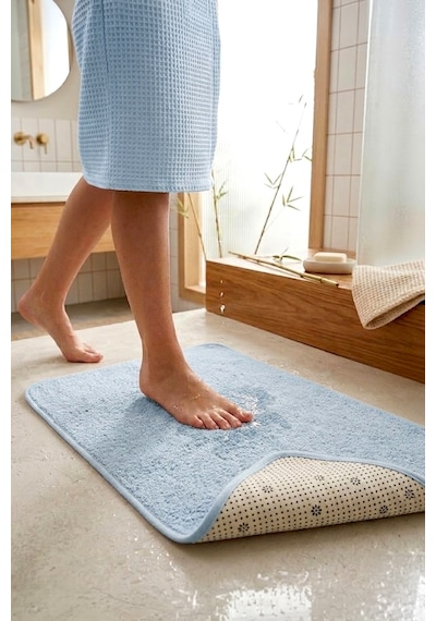 Kaymaz Tabanlı Yumuşak Banyo Paspası Halısı 40x60 Cm Pembe