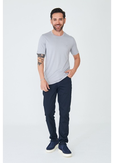 Lacivert Tencel Kumaş Yazlık Chino Erkek Pantolon Laci