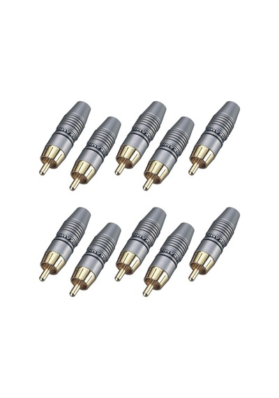 Losen Le5023 Siyah Rca Erkek Konnektör 10 Lu Paket