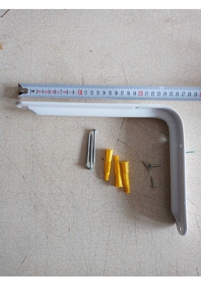 Dirilyapımarket 190X260 Mm Beyaz Raf Altı - Destek 4 Adet + Dübel Vida