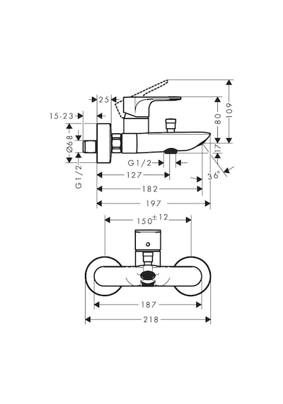 Hansgrohe Rebrıs E Banyo Bataryası Krom