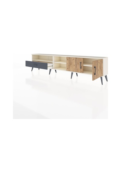 Arges Tv Ünitesi 3 Raflı Tek Çekmeceli 2 Kapaklı 220x30x51 Aytaşı-çam/antrasit Atlas Çam/antrasıt - Aytası Arges Tv Ünitesi 3 Raflı Tek Çekmeceli 2 Kapaklı 220x30x51 Aytaşı-çam/antrasit Atlas Çam/antrasıt - Aytası