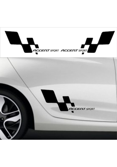 Hyundai Accent Era Bayraklı Yan Kapı Sticker Set Oto Stickerı