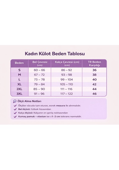 Velmore Kadın 3 Lü Pamuklu Normal Bel Slip Külot Mor - Pembe - Bej