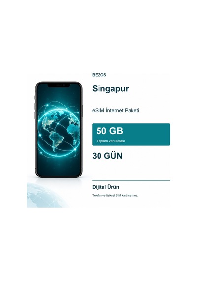 Singapur Esım İnternet Paketi 50 Gb 30 Gün