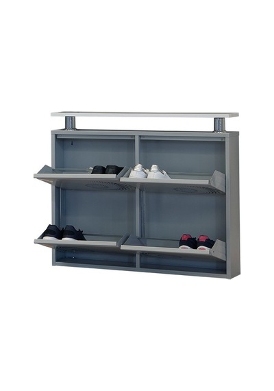Kaser Metal Gri Ayakkabılık 2+2