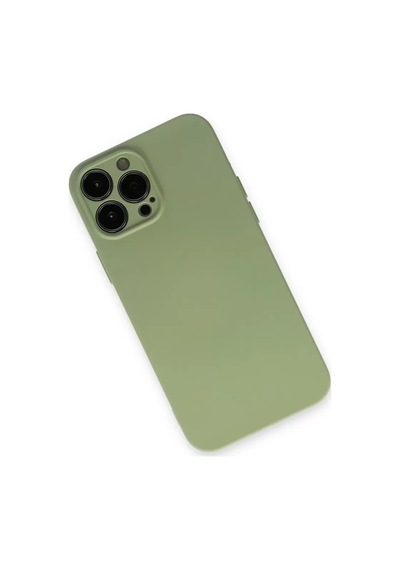Newface Apple İphone 13 Pro Kılıf Nano İçi Kadife Silikon - Yeşil