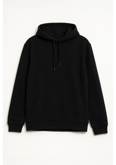 Markapia Erkek Kapüşonlu Cepli İçi Polarlı Sweatshirt Çok Renkli S Siyah