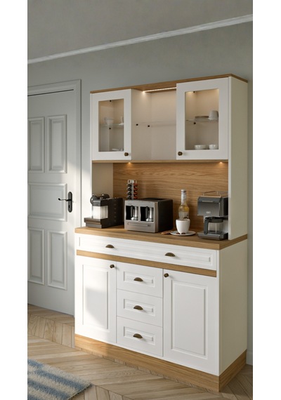 Mikel Masalı Kahve Köşesi %100 Mdf 120 45 200 Beyaz - Meşe