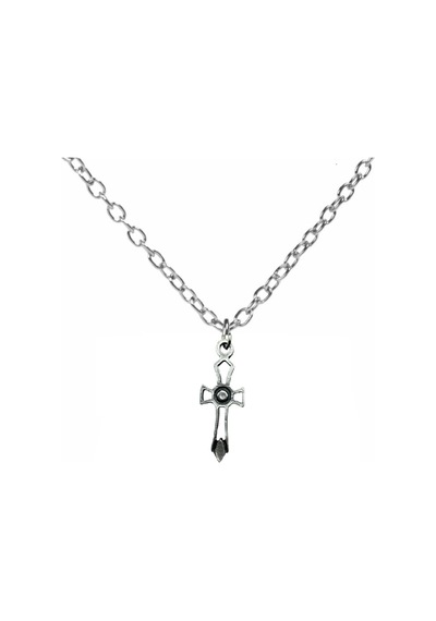 İşlemeli Detaylı Haç Figürlü Unisex Kolye 60 Cm Zincirli, Antik & Gotik Tasarım Takı Çelik
