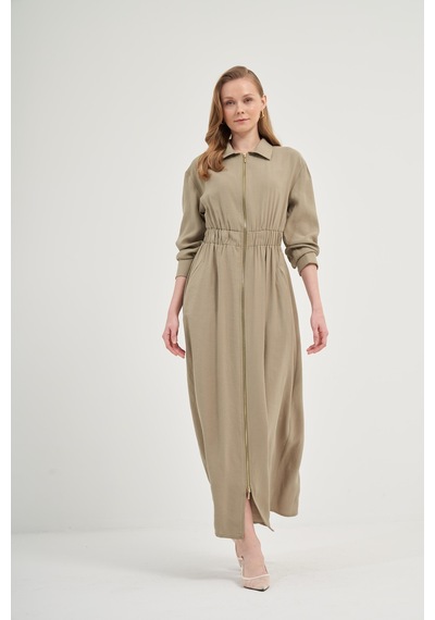 FTZ Women Ftz Modal Elbise Haki 31033 Haki