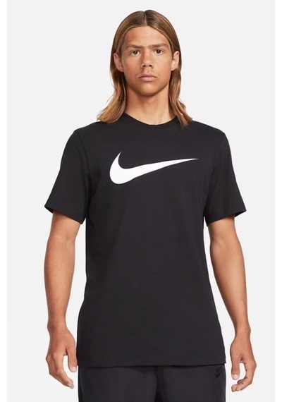 Nike Sportswear Swoosh Mens Tee Erkek Günlük Tişört Siyah Siyah