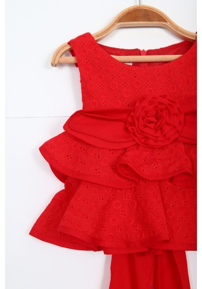 Xo Kids Kız Çocuk Şort Alt Üst Takım 2-5 Yaş 5898 Kırmızı