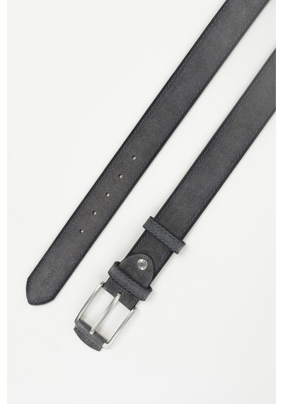 Fossil Hakiki Süet Deri 4 Cm Yarma Spor Kemer Gri Gri
