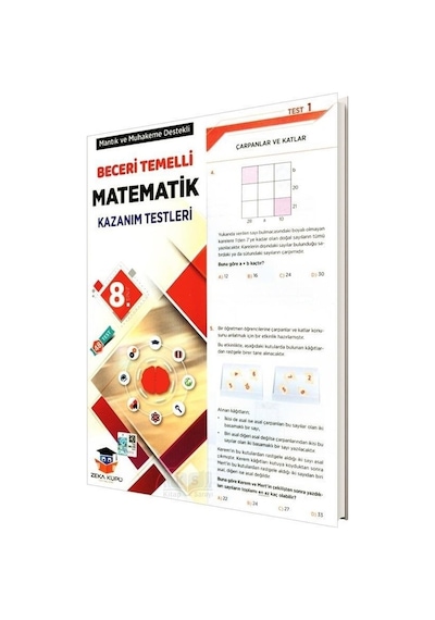 8. Sınıf Beceri Temelli Matematik Kazanım Testleri -  Zeka Küpü Yayınları