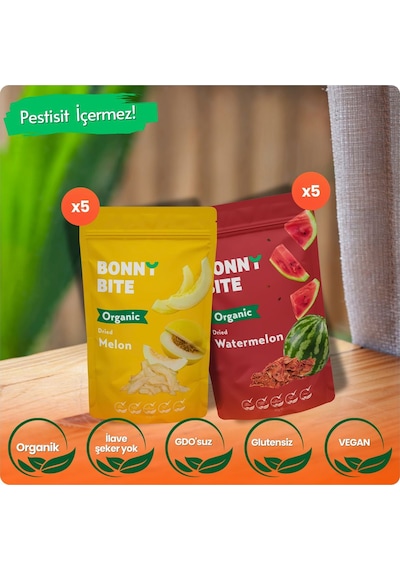 Organik Kurutulmuş Kavun & Kurutulmuş Karpuz 10'lu Paketi Diğer