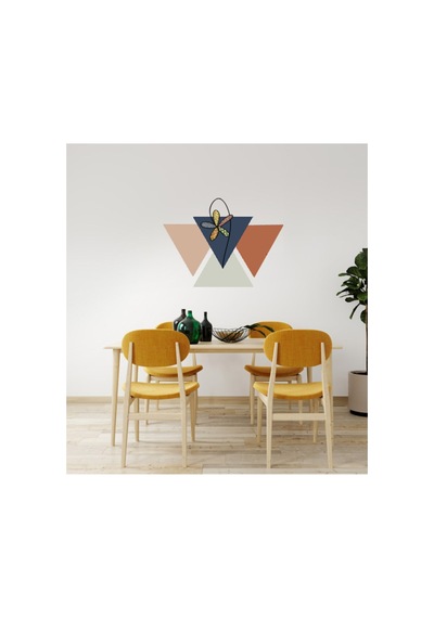 Geometrik Desenli Duvar Sticker 60x40 Cm