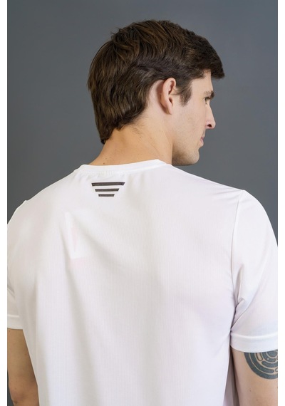 Maraton Regular Erkek Bisiklet Yaka Beyaz T-shirt Beyaz
