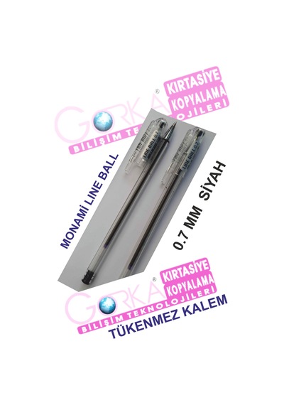 Monami Siyah Tükenmez Kalem Lıne Ball 0.7/ 1 adet