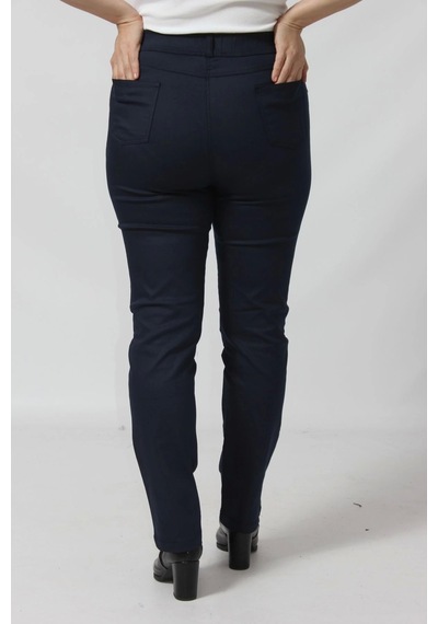 Moda Berray R002 Beli Lastikli Full Esnek Toparlayıcı Büyük Beden Pantolon Lacivert