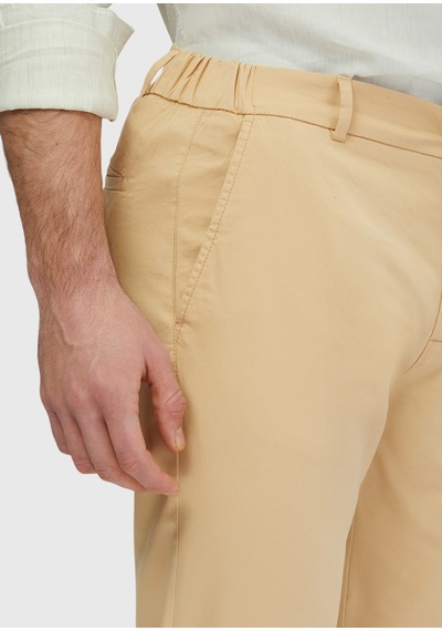 Ramsey Safran Düz Dokuma Jogging Fit Casual Pamuk Karışımlı Pantolon