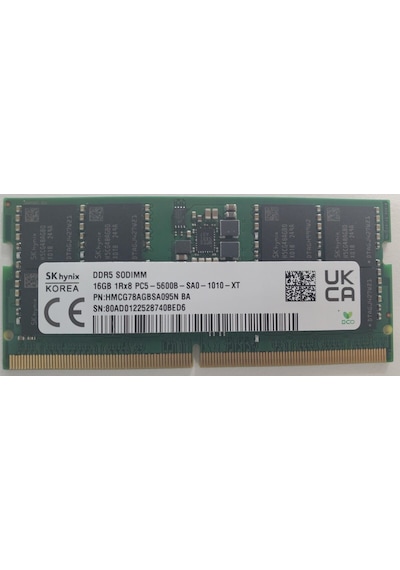 Sk-Hynix HMCG 78AGBSA095N 262 Pin SODIMM 16 GB DDR5 5600 MHz CL46 Ram
