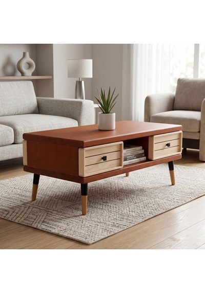 Mobenta Stria Brew: Modern Doğal Masif Orta Sehpa, 4 Çekmeceli - 110x60 Bk-bz Bakır-krem Mobenta Stria Brew: Modern Doğal Masif Orta Sehpa, 4 Çekmeceli - 110x60 Bk-bz Bakır-krem