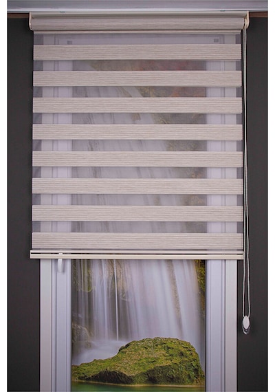 Oba Perde Bambu Pileli Zebra Perde Beyaz 100 x 190
