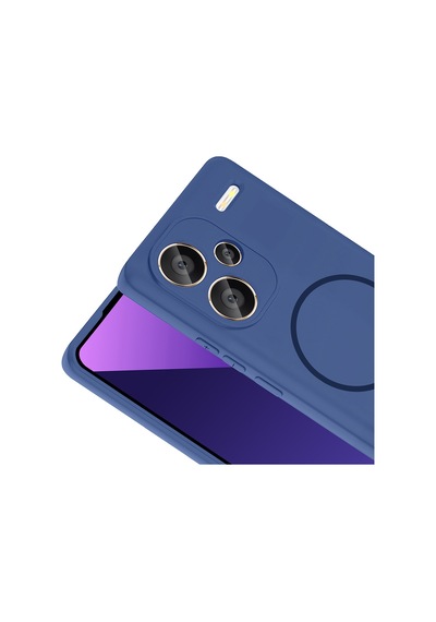 Xiaomi Redmi Note 13 Pro Plus 5g Kılıf Magsafe Destekli Kamera Korumalı Yumuşak Silikon Pazarplus Lacivert
