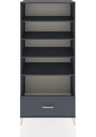 Hyperion Dolap 4 Raflı Tek Çekmeceli 88x44x195 Antrasit-antrasit Antrasit