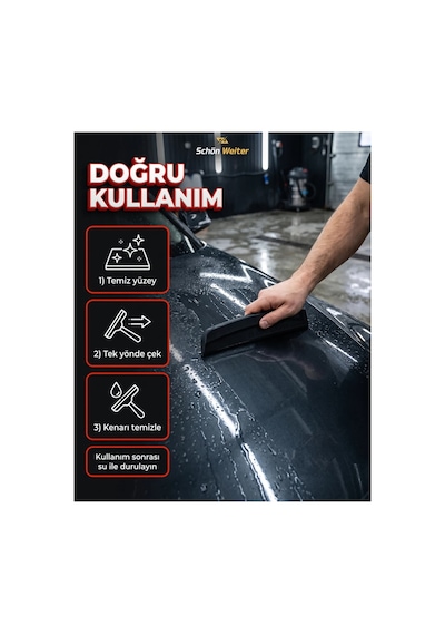 Premium Tam Silikon Araç Oto Çekçek 30 Cm Çiziksiz Cam Ve Kaporta Kurulama Aparatı