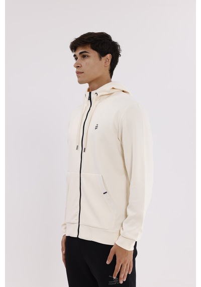 Rowinger Metal Uçlu Kordonlu Tam Fermuarlı Bölmeli Ön Cepli Küçük Nakış Logolu Rahat Kalıp Mevsimlik Kapüşonlu Sweatshirt Ecru Rowinger Metal Uçlu Kordonlu Tam Fermuarlı Bölmeli Ön Cepli Küçük Nakış Logolu Rahat Kalıp Mevsimlik Kapüşonlu Sweatshirt Ecru