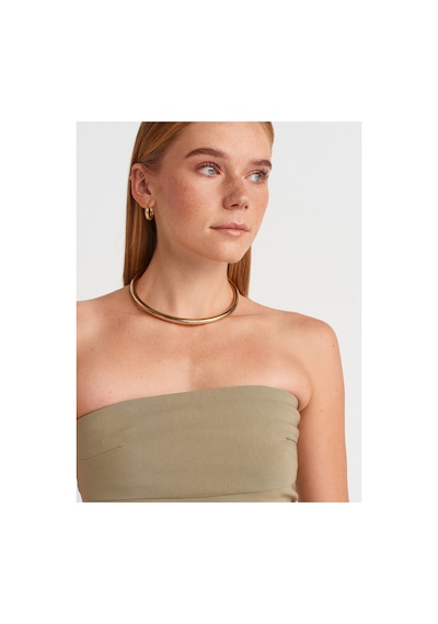 Dilvin 91368 Straplez Midi Elbise Çağla Yeşili