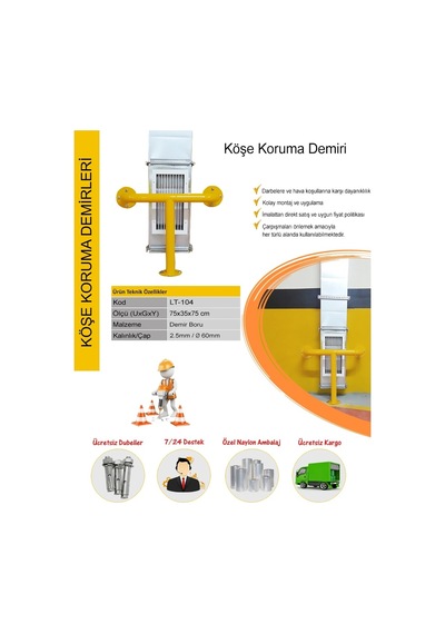 Otopark Bariyeri Köşe Koruma Havalandırma Duvar Kolon Koruyucu