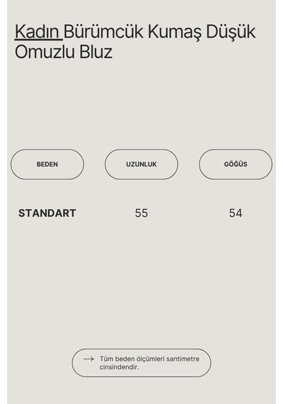 Wild Bee Kadın Bej Bürümcük Kumaş Pamuklu Düşük Omuz Bluz