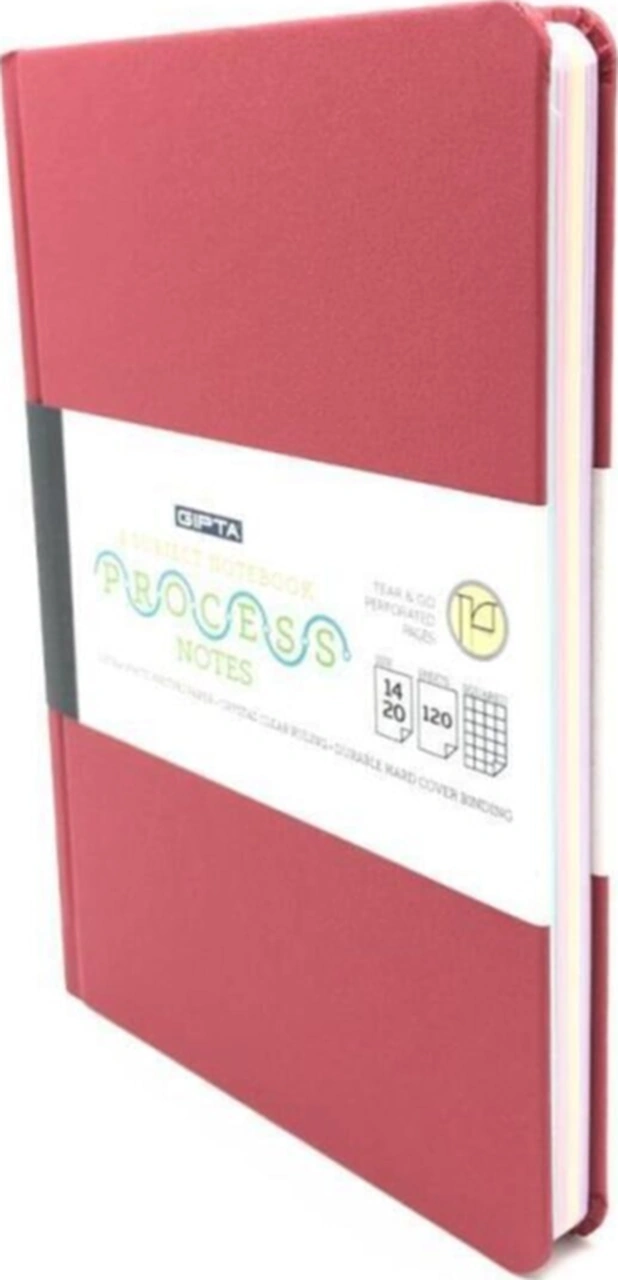 Process Iplik Dikiş Sert Kapak Defter 14 20 120 Yaprak Kareli
