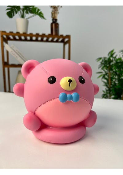 Favora Papyonlu Ayı Kumbara - Pembe