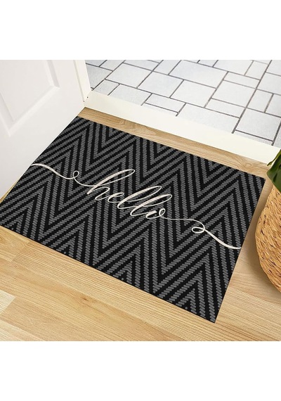 Kapı Önü Paspası - Modern Ve Şık Kapı Paspası Ev, Ofis Ve Dış Mekân Kullanımı İçin Zigzag Home 45x65 Diğer