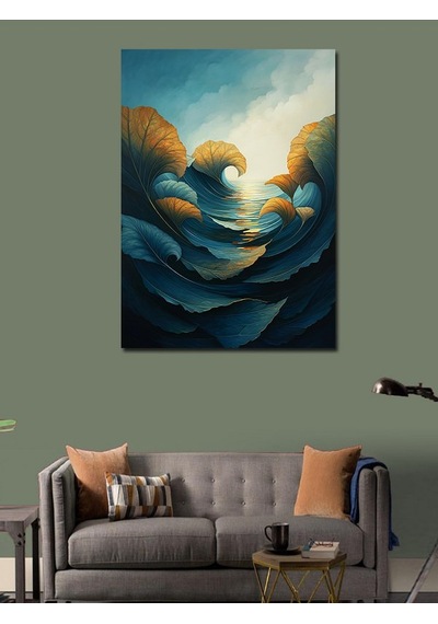 Kanvas Tablo Dalgalı Deniz Ve Rüzgar 100cmx140cm