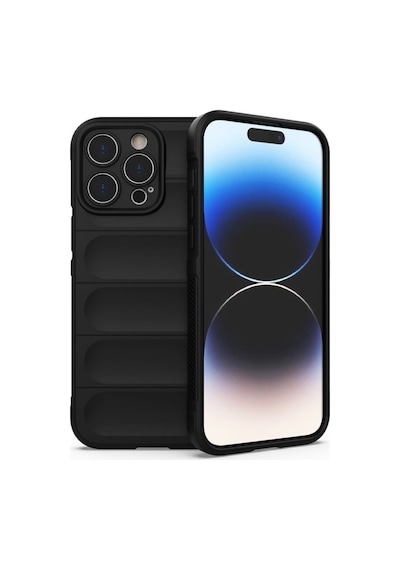 Apple Uyumlu iPhone 16 Pro Max Kılıf Optimum Lens Çerçeveli Silikon Kapak Siyah