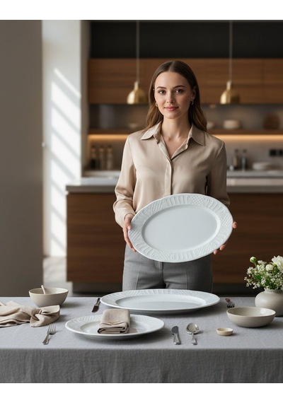 Güral Sembol 2 Parça 35 Cm Kayık Tabak 5303590