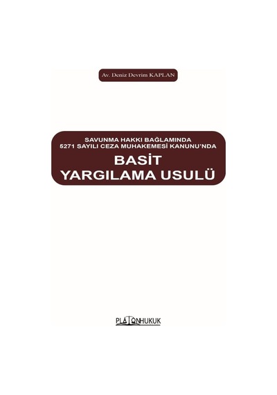 Basit Yargılanma Usulü