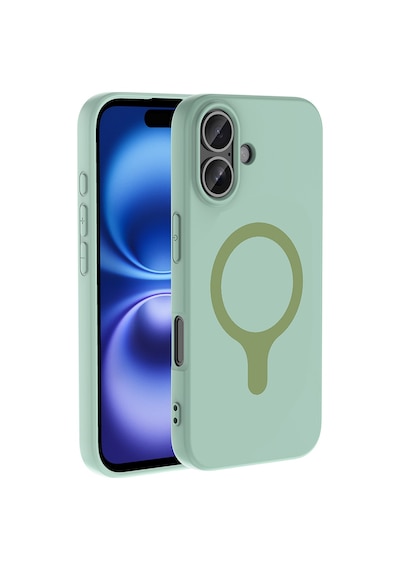 Apple iPhone Uyumlu 17 Kılıf M-safe Şarj Özellikli Zore Aris Silikon Kapak - Turkuaz