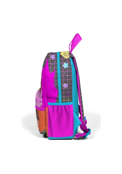 Minik Yuva Sırt Çantası Gri Mavi Pembe Anime Desenli İki Bölmeli 23537