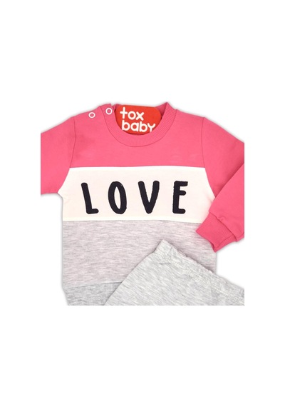 Toxtoys (2 Parça) Love Baskılı Ikiip Fuşya Kız Ikili Takım (3,6,9 Ay) Toxtoys (2 Parça) Love Baskılı Ikiip Fuşya Kız Ikili Takım (3,6,9 Ay)