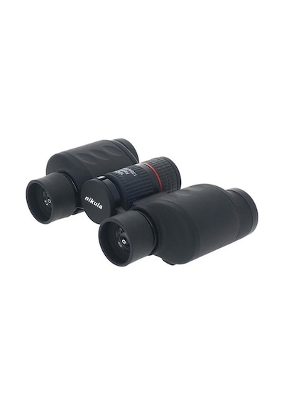 Nikula 10x24  Katlanır, Kauçuk Kaplamalı Orta Boy  El Dürbünü 1000m/76m Siyah