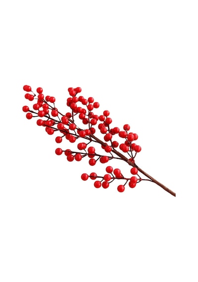 Yapay Çiçek Kokina Uzun Dal 63cm Yılbaşı Çiçeği Red Berry