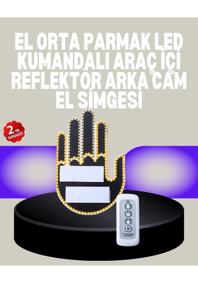 A Kalite Uzaktan Kumandalı Led Park Uyarı Işığı El Figürlü Model Çok Renkli